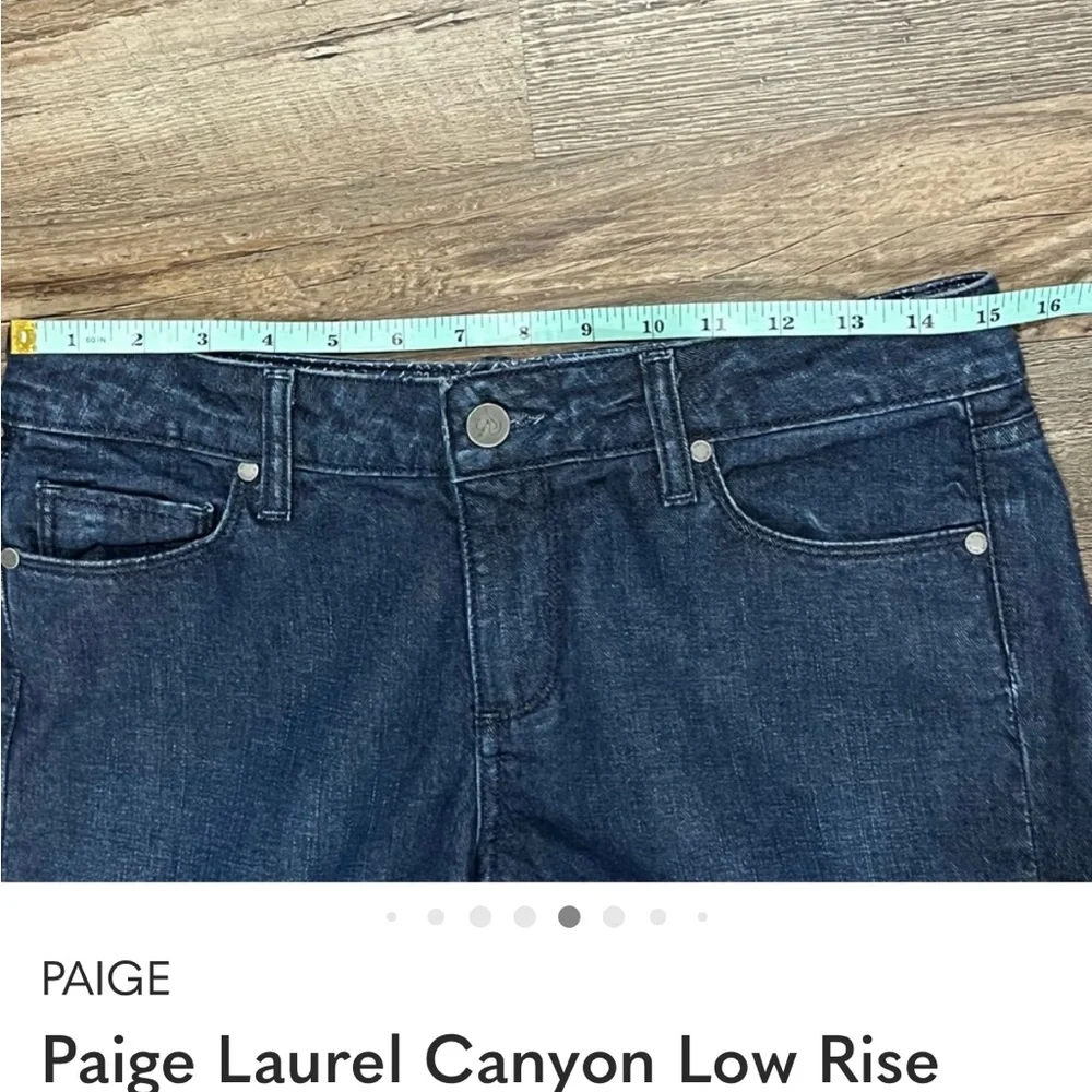 Paige Laurel Canyon Low Rise Bootcut Jeans Sz 30/10 30x34 Staple Y2K 90s Western - Picture 7 of 9
